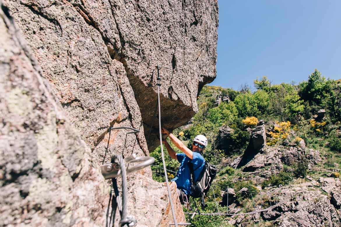 Lozere - der Klettersteig Via Ferrata des Rousses