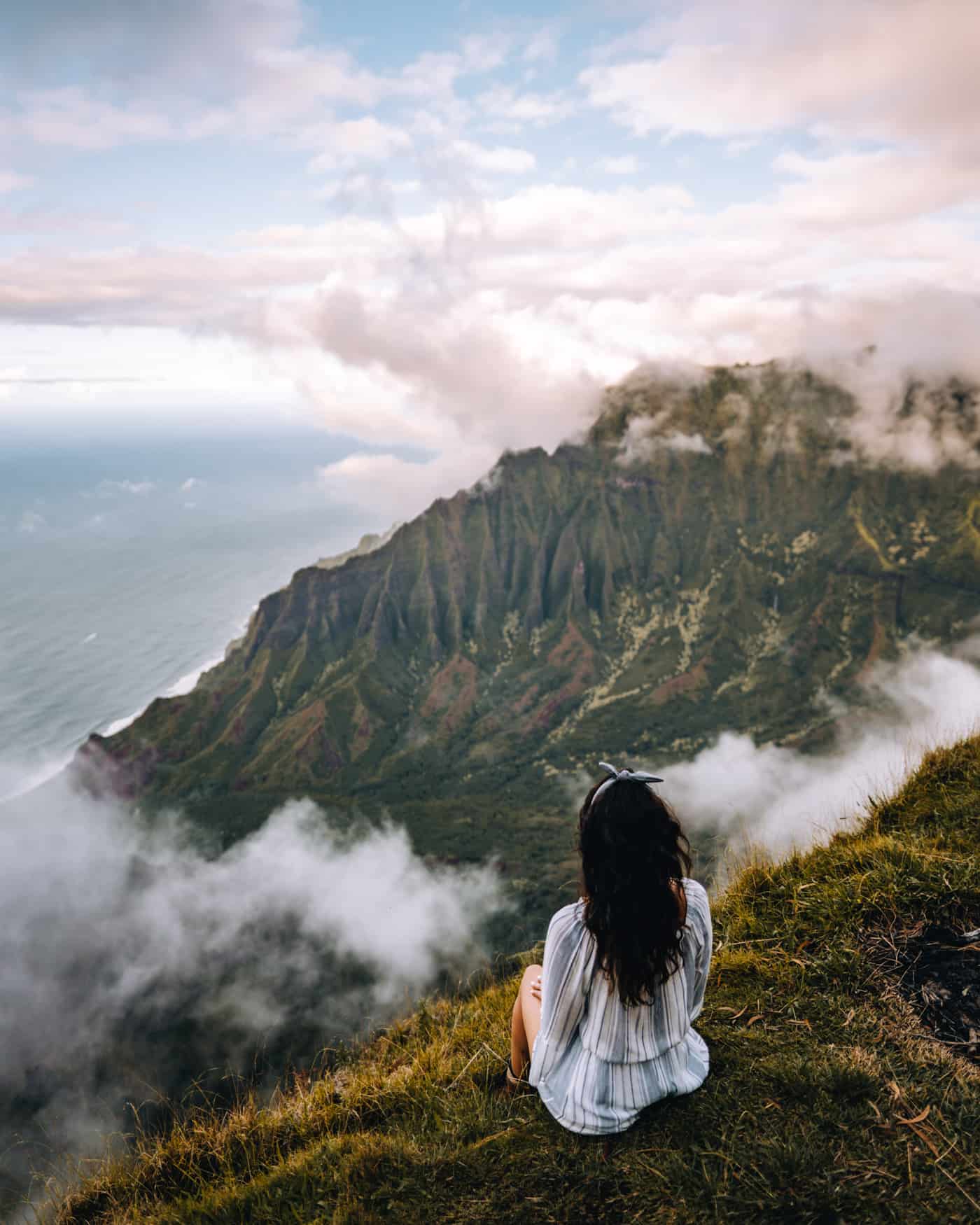 Kauai - Strände, Wandern & Ausflugsziele: Aussicht auf die Na Pali Coast vom Kalepa Ridge Trail