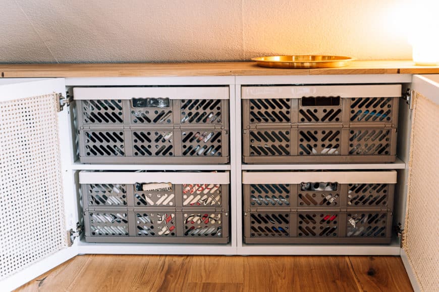 Ikea Besta Hack mit Wiener Geflecht DIY Einbauschrank oder Sideboard